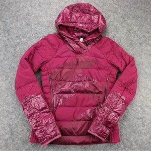 Lululemon Down Right Cozy Pullover Berry Rumble Goose Down Puffer